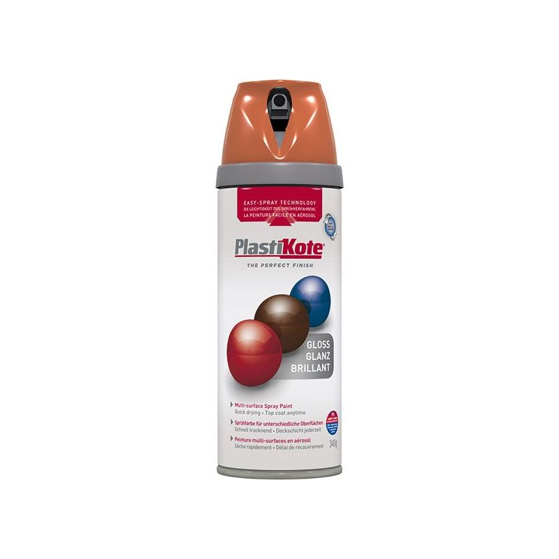 Plastikote Twist & Spray Gloss Orange 400ml PlastiKote - Dynamic Drive