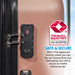 Dellonda 3-Piece Lightweight ABS Luggage Set with TSA Lock  Rose Gold Dellonda  - Dynamic Drive
