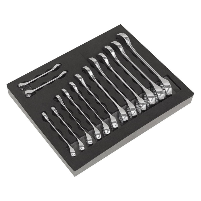Sealey Combination Spanner Set 14pc Stubby S01232 Sealey - Dynamic Drive