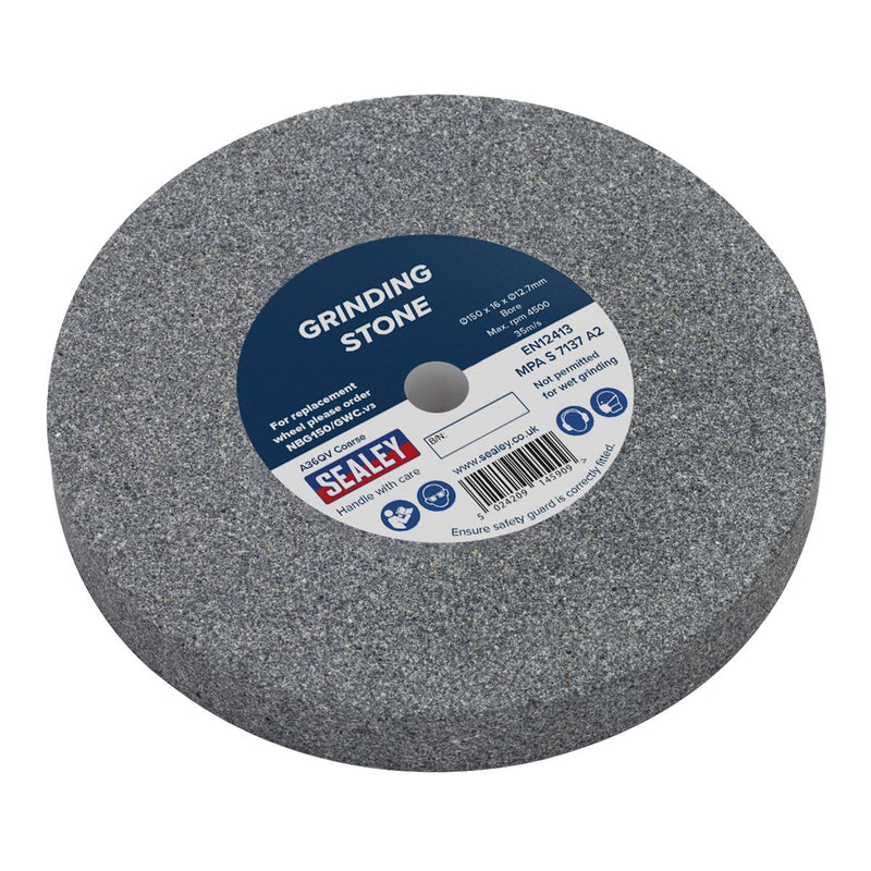 Sealey Grinding Stone150 x 16mm13mm Bore A36Q Coarse NBG150/GWC Sealey - Dynamic Drive