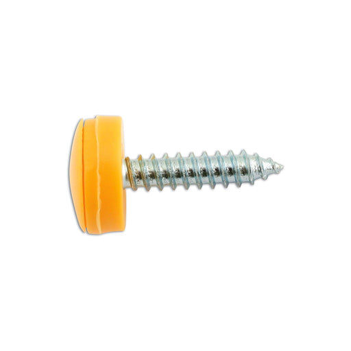 Connect Number Plate Security Screws 6 x 20mm Yellow Cap 100pc 30634 Tool Connection - Dynamic Drive
