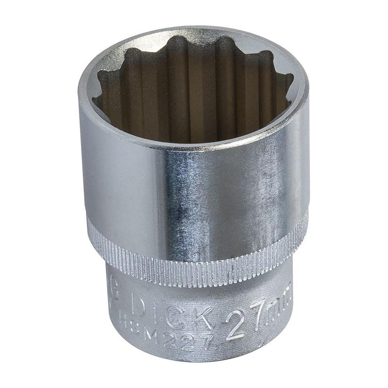 King Dick Socket SD 1/2" Metric 12pt 27mm King Dick - Dynamic Drive
