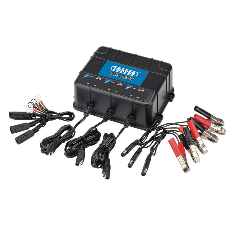 Draper 6/12V 3 Bank Charger Station 53172 Draper - Dynamic Drive