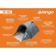 Vango Tay 300 Tent Deep Blue Vango - Dynamic Drive