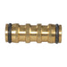 Faithfull Brass 2-Way Hose Coupling 12.5mm (1/2in) Faithfull - Dynamic Drive