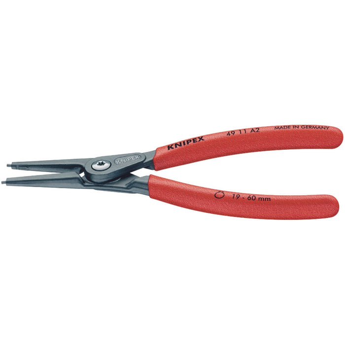 Draper Knipex 49 11 A2 180mm External Straight Tip Circlip Pliers, 19 - 60mm Cap Draper - Dynamic Drive