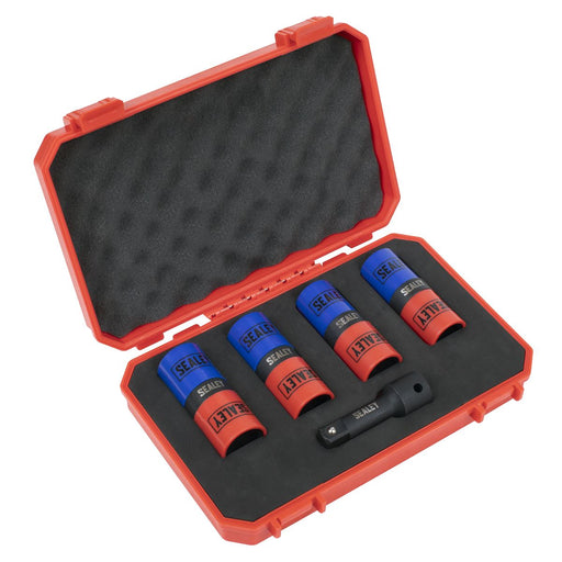 Sealey Alloy Wheel Double Ended Impact Socket Set 1/2"Sq Drive 5pc SX1820S Sealey - Dynamic Drive