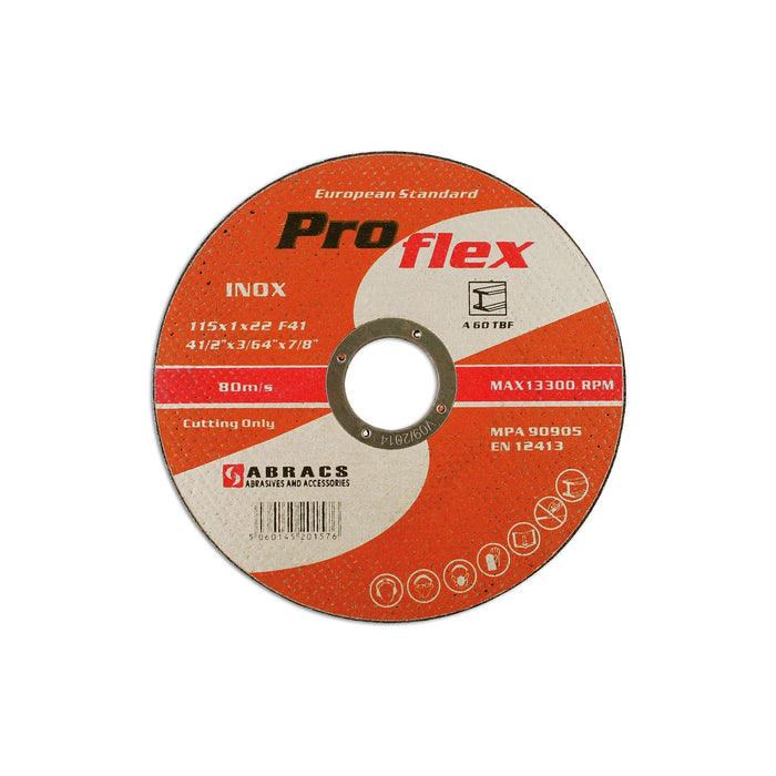Connect Abracs Extra Thin Flat Cutting Discs 115mm x 1.0mm 100pc 32069 Tool Connection - Dynamic Drive