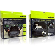 Sakura Heavy Duty Water Resistant Car Boot Liner Mat & Bumper Protector - Black Sakura  - Dynamic Drive