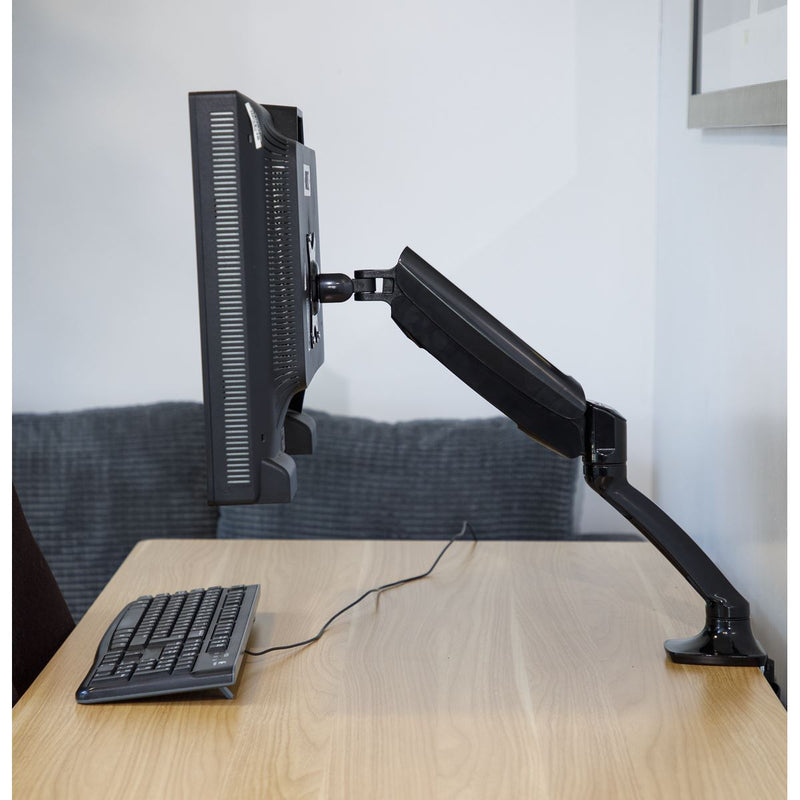 Dellonda Adjustable Single Monitor Arm with 360 Rotation - Black DH24 Dellonda - Dynamic Drive
