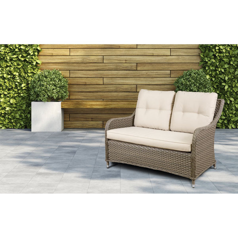 Dellonda Chester Rattan Wicker Outdoor 2-Seater Sofa DG70 Dellonda - Dynamic Drive