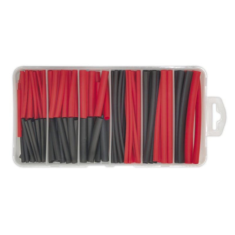 Sealey Heat Shrink Tubing Assortment 180pc 50 & 100mm Black & Red HST501BR Sealey - Dynamic Drive