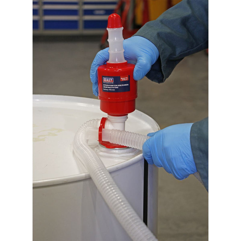Sealey Syphon Pump for 205L/48gal Drum Male Fitting TP78 Sealey - Dynamic Drive