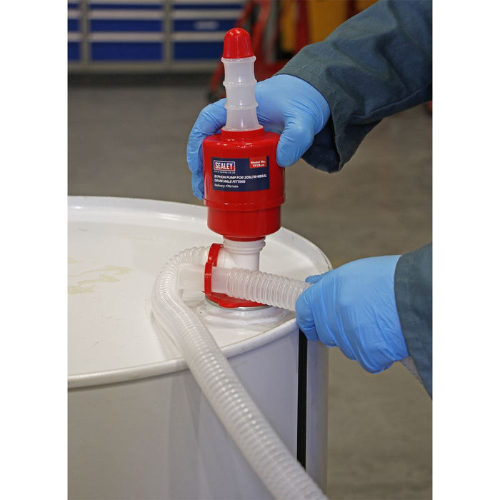 Sealey Syphon Pump for 205L/48gal Drum Male Fitting TP78 Sealey - Dynamic Drive