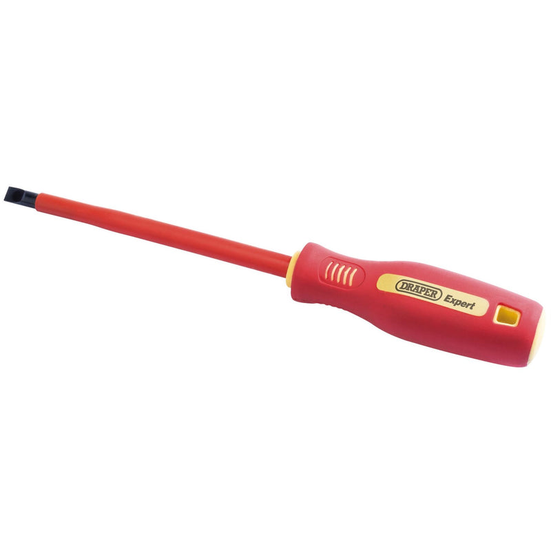 Draper Fully Insulated Plain Slot Screwdriver, 8 x 150mm (Sold Loose) 46526 Draper - Dynamic Drive