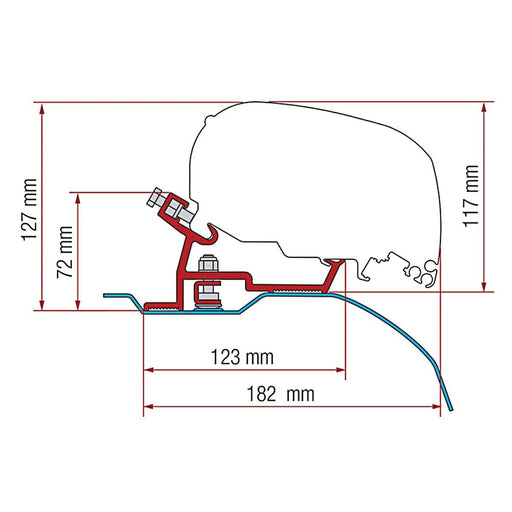 Fiamma Kit fits Ducato/Jumper/Boxer (H2-L2 & L3) 2006 On - F65S Fiamma - Dynamic Drive