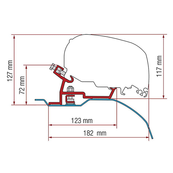 Fiamma Kit fits Ducato/Jumper/Boxer (H2-L2 & L3) 2006 On - F65S Fiamma - Dynamic Drive