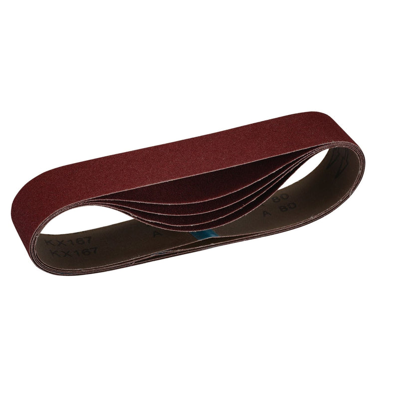 Draper Cloth Sanding Belt, 50 x 686mm, 80 Grit (Pack of 5) 09215 Draper - Dynamic Drive