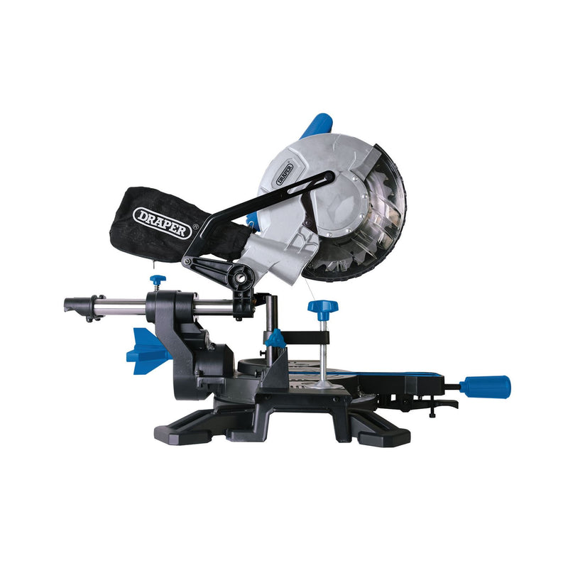 Draper Sliding Compound Mitre Saw with Laser Cutting Guide, 210mm, 1500W 83677 Draper - Dynamic Drive