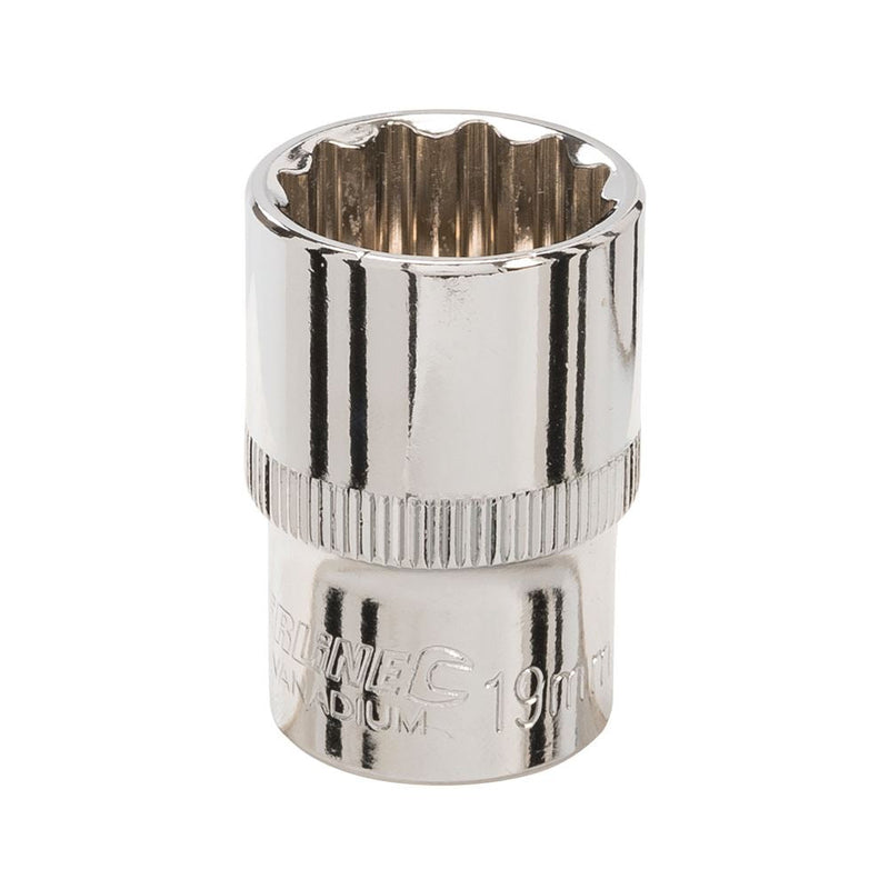 Silverline Socket 1/2" Drive 12pt Metric 19mm Silverline - Dynamic Drive