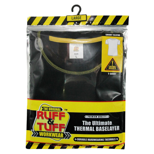 Mens Rough and Tough Thermal SS Black shirt (mixed sizes) 3128 UK Camping And Leisure - Dynamic Drive