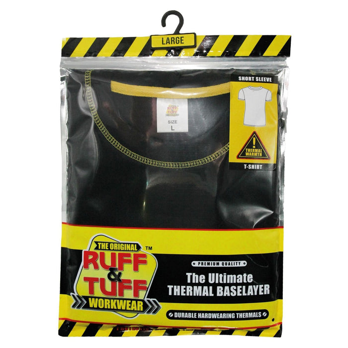 Mens Rough and Tough Thermal SS Black shirt (mixed sizes) 3128 UK Camping And Leisure - Dynamic Drive