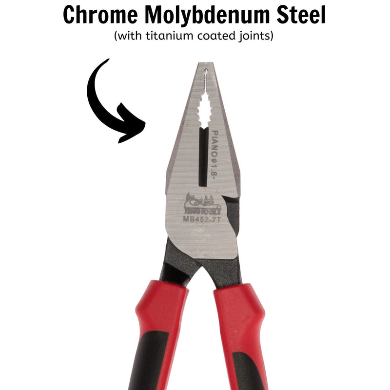 Teng Tools Heavy Duty Combination Plier TPR Grip 190mm Teng Tools - Dynamic Drive