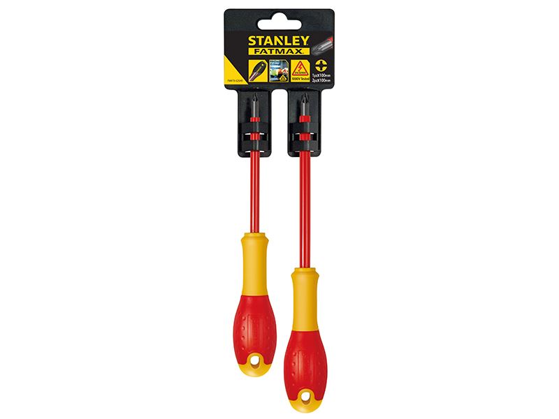 Stanley® Hand Tools FatMax® VDE Insulated Borneo PZ Scewdriver Set, 2 Piece STANLEY® Hand Tools - Dynamic Drive