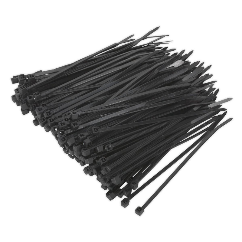 Sealey Cable Tie 100 x 2.5mm Black Pack of 200 CT10025P200 Sealey - Dynamic Drive