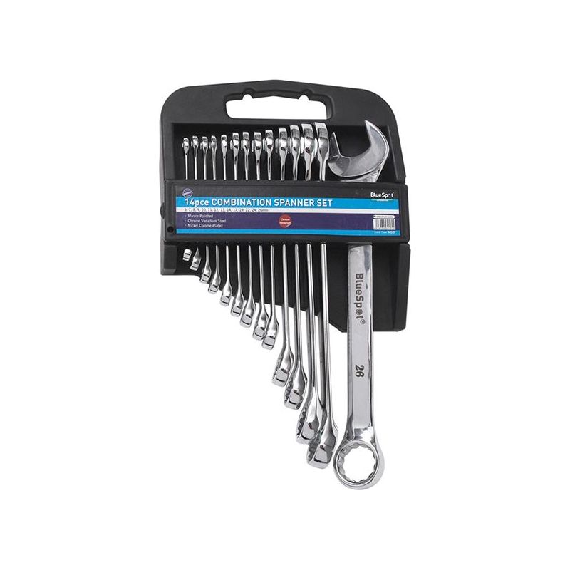 Bluespot Tools Combination Spanner Set, 14 Piece BlueSpot Tools - Dynamic Drive