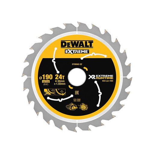Dewalt Power Tools XR FlexVolt Circular Saw Blade 190 x 30mm x 24T DeWALT Power Tools - Dynamic Drive