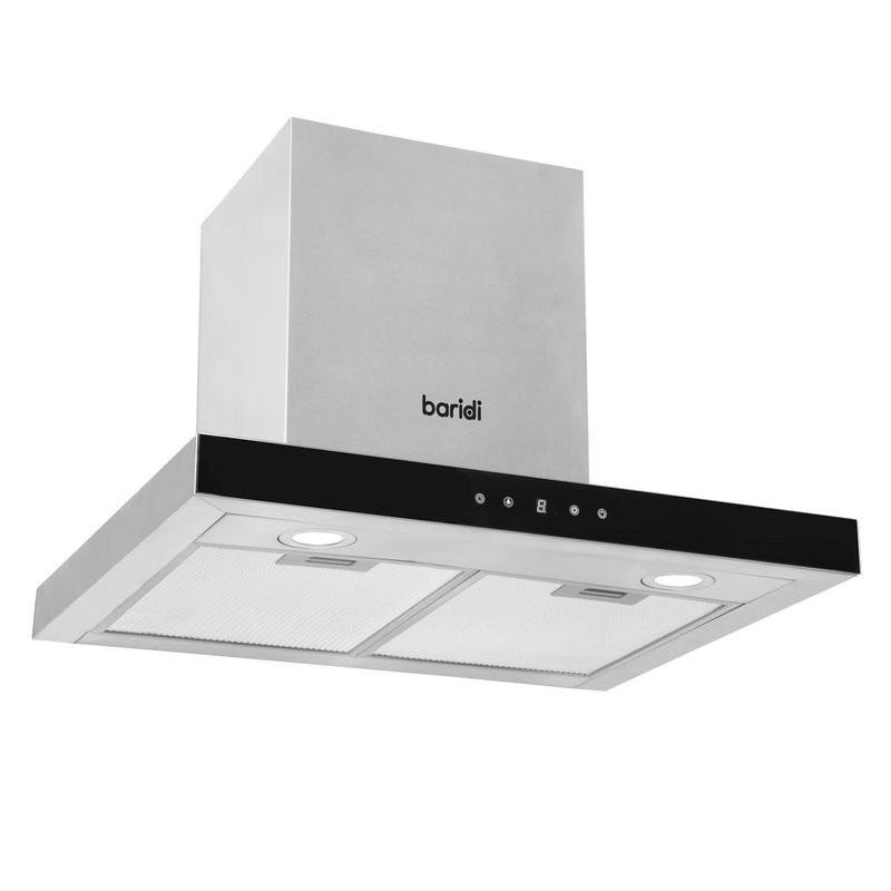 Baridi T-Shape Chimney Cooker Hood with Carbon Filters 60cm - Stainless Steel Baridi - Dynamic Drive