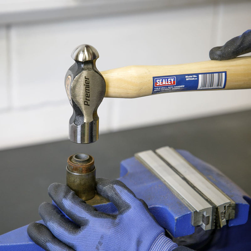Sealey Ball Pein Hammer 1.5lb Hickory Shaft BPH24 Sealey - Dynamic Drive