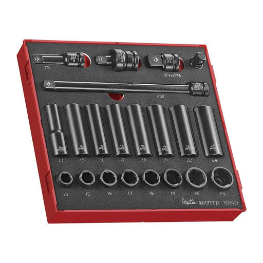 Teng Tools 1/2" Impact Socket Set ANSI FOAM2 21 Pieces Teng Tools - Dynamic Drive