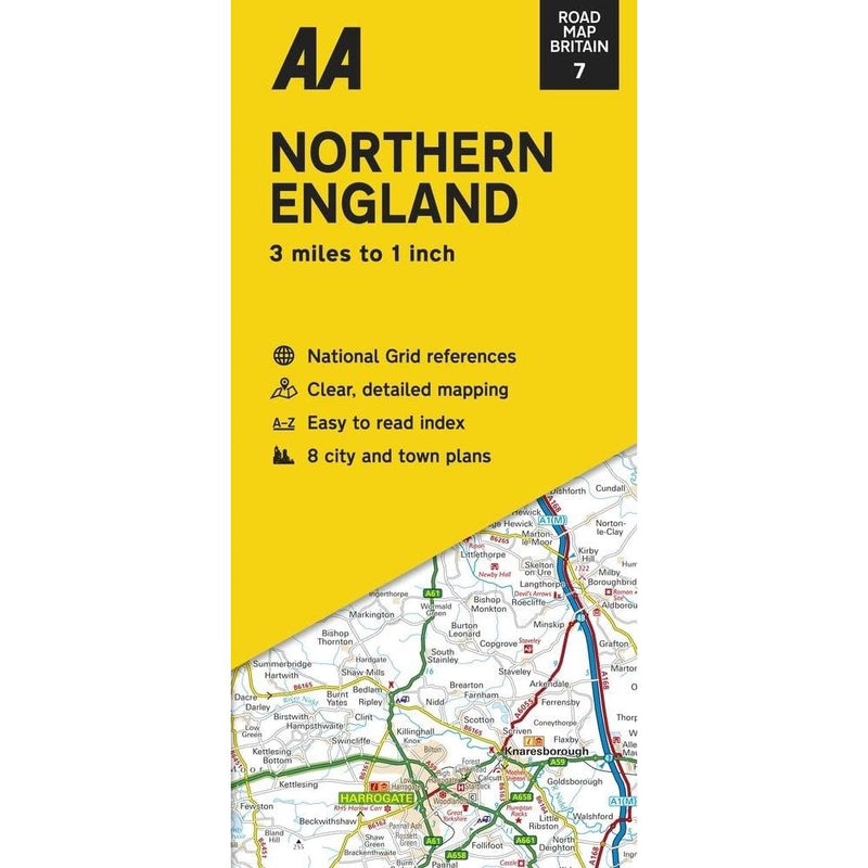 AA Northern England Road Map 9780749582869 AA - Dynamic Drive
