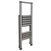 Sealey Aluminium Prof Folding Step Ladder 2-Step 150kg Capacity APSL2 Sealey  - Dynamic Drive