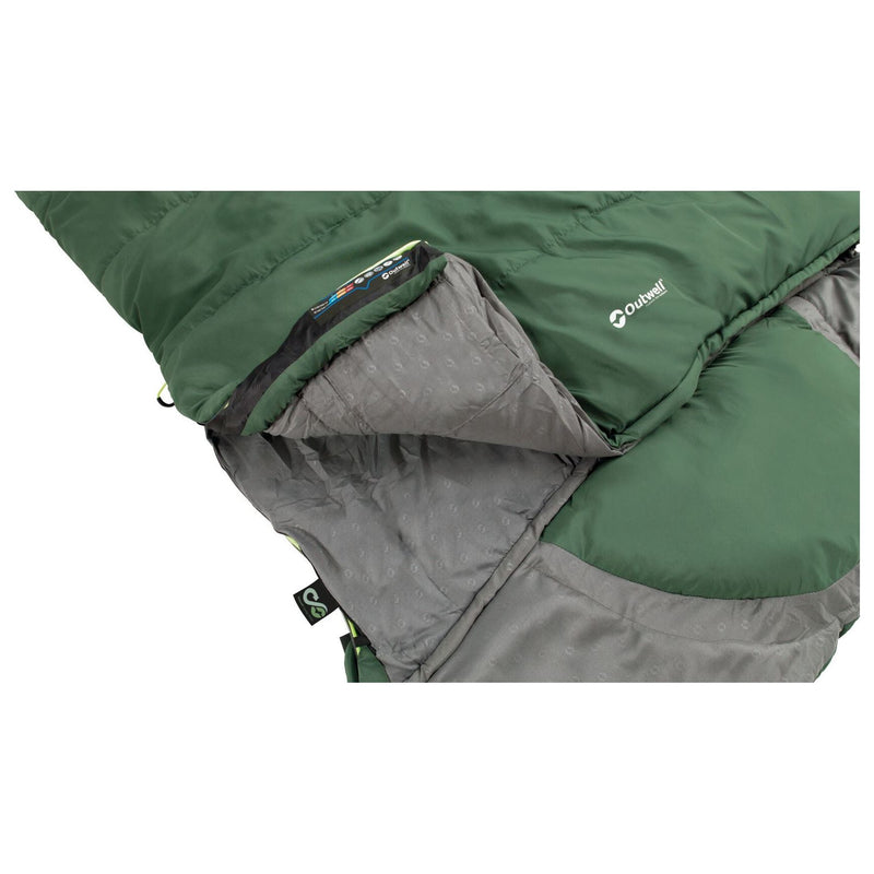 Outwell Contour Lux XL Sleeping Bag 3 Season Green Outwell - Dynamic Drive