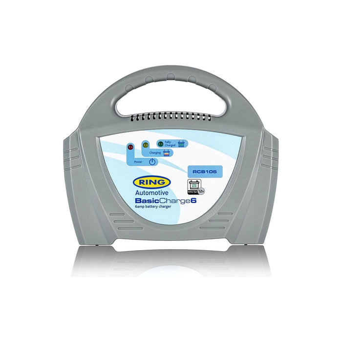 Ring Automotive - RCB106 6A Battery Charger, 12V Lead Acid Batteries,Grey, Vehic Ring Automotive - Dynamic Drive