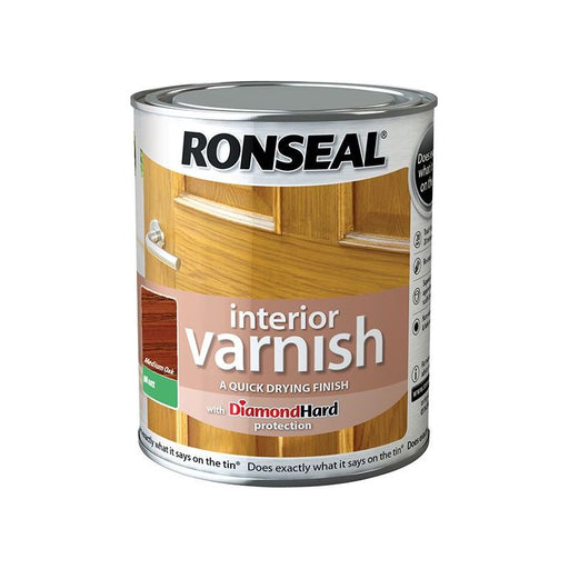 Ronseal Interior Varnish Quick Dry Matt Medium Oak 250ml Ronseal - Dynamic Drive