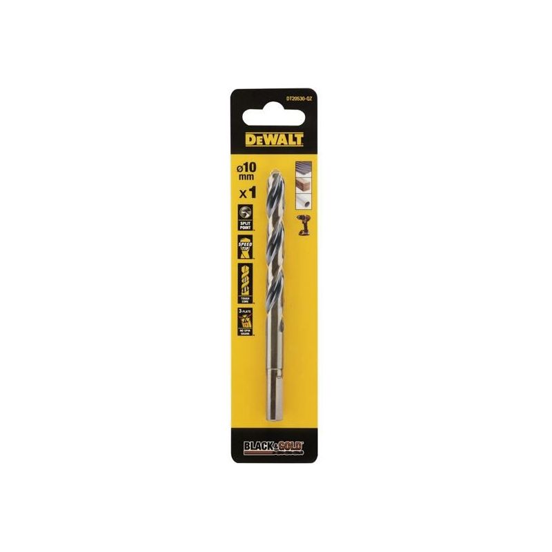 Dewalt Power Tools BLACK&GOLD HSS Drill Bit 10.0mm DeWALT Power Tools - Dynamic Drive