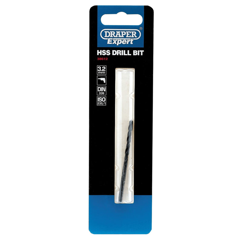 Draper HSS Drill Bit, 3.2mm 38612 Draper - Dynamic Drive