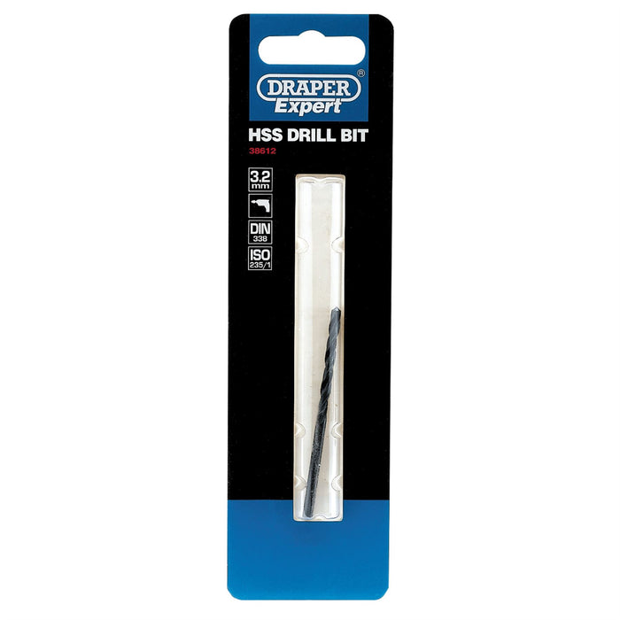 Draper HSS Drill Bit, 3.2mm 38612 Draper - Dynamic Drive
