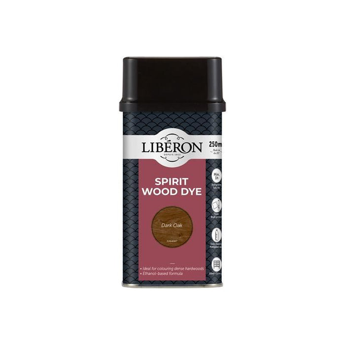 Liberon Spirit Wood Dye Dark Oak 250ml Liberon - Dynamic Drive