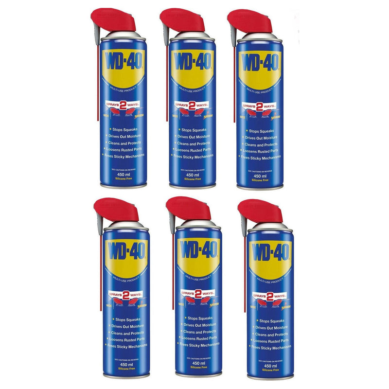6 x WD40 Aerosol Smart Straw 450ml WD-40 - Dynamic Drive