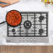 Baridi Gas Hob with 5 Cooking Zones 70cm - Stainless Steel DH227 Baridi - Dynamic Drive