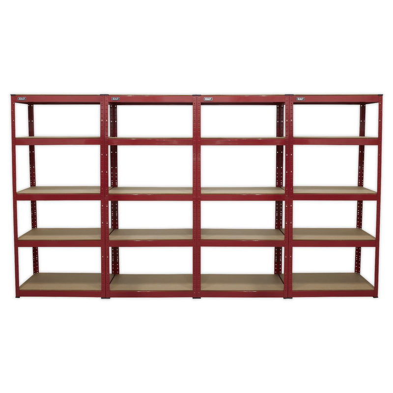 Sealey Racking Unit with 5 Shelves 150kg Capacity Per Level - Set of 4 Sealey - Dynamic Drive