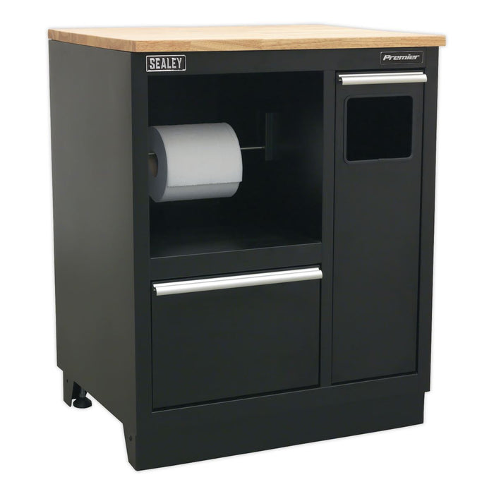 Sealey Premier Premier Corner Storage System with Oak Worktop 1.7m APMSCOMBO6W Sealey Premier - Dynamic Drive
