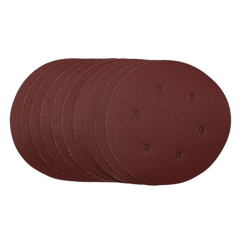 Draper Sanding Discs, 150mm, Hook & Loop, 240 Grit, (Pack of 10) 54991 Draper - Dynamic Drive