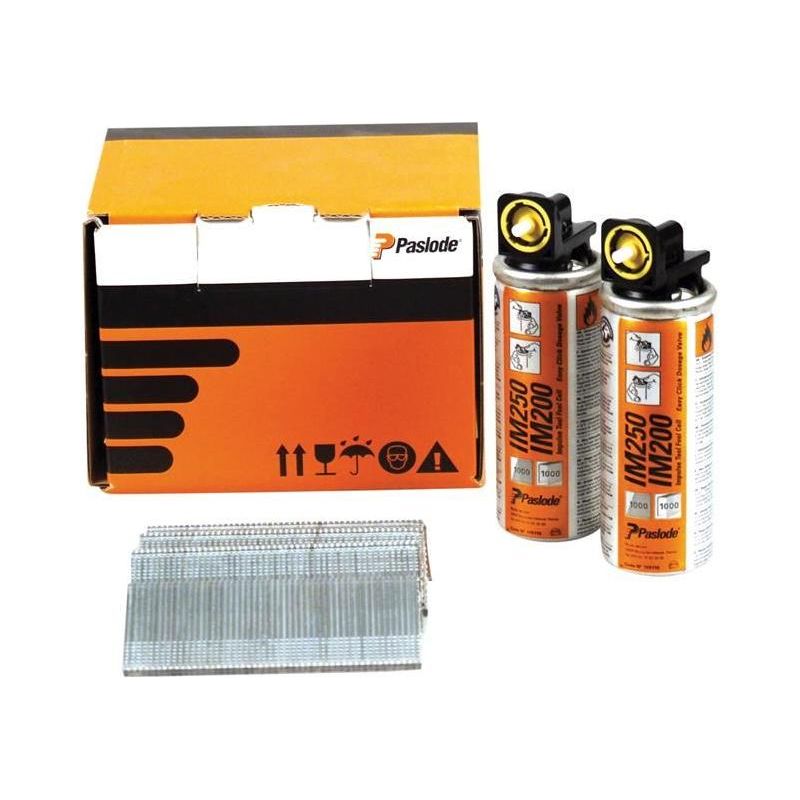 Paslode 38mm IM65 Galvanised Straight Brads 2000 2 x Fuel Cells Paslode - Dynamic Drive