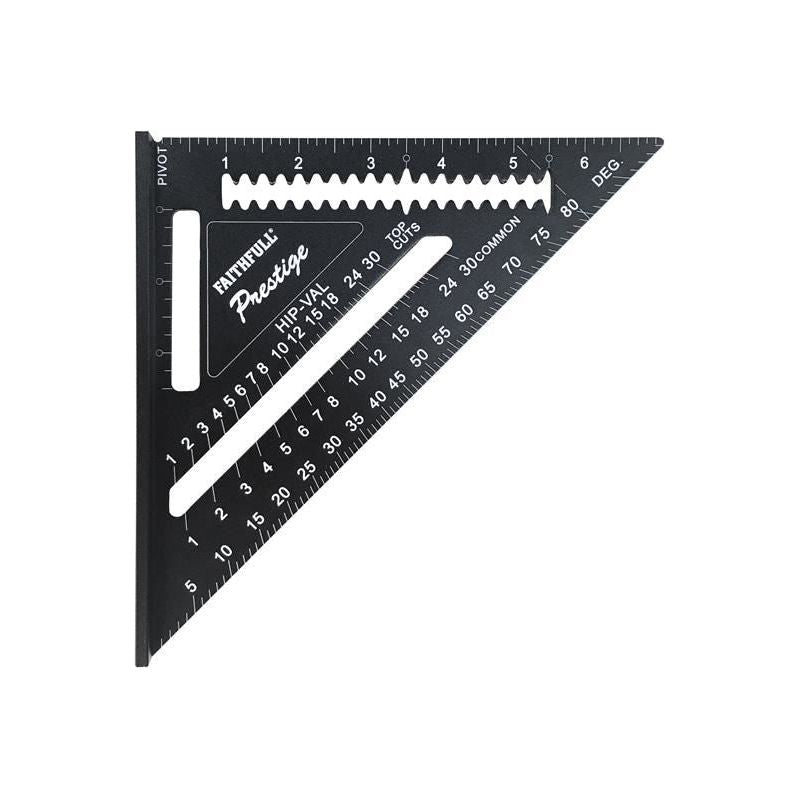 Faithfull Prestige Quick Square Black Aluminium 178mm (7in) Faithfull - Dynamic Drive